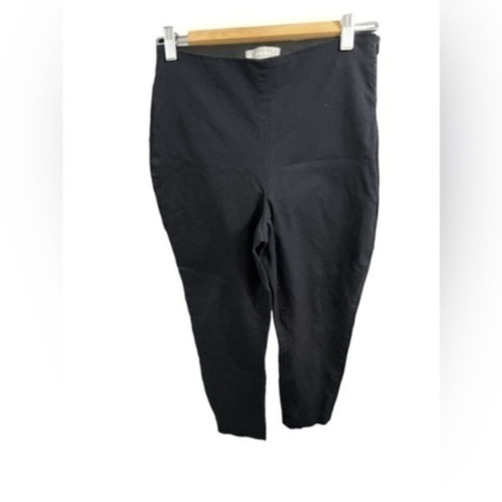 Everlane black size 8 trouser pants pull on side zipper skinny